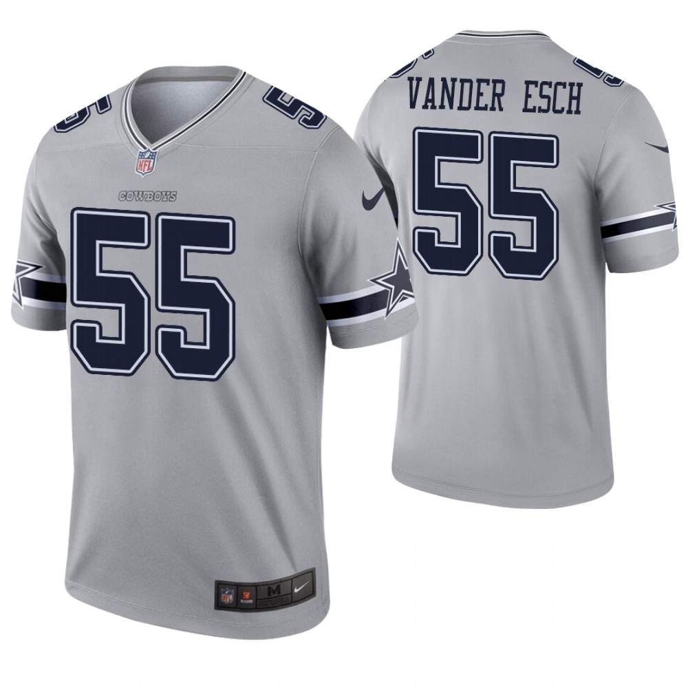 Youth Dallas Cowboys 55 Vander Esch Grey Nike Vapor Untouchable Limited NFL Jersey